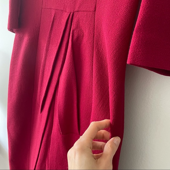 PRADA vintage 2009 Red light wool Dress 44/ US 10 - Picture 6 of 11